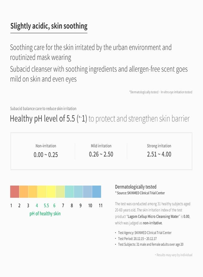 LAGOM Cellup Micro Cleansing Water, Natural Micellar, Moisturizing Face Wash, Facial Cleanser for All Skin Type 11.83 Fl Oz - Image 4